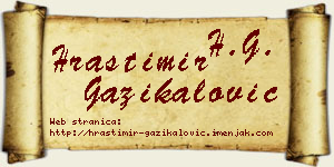Hrastimir Gazikalović vizit kartica